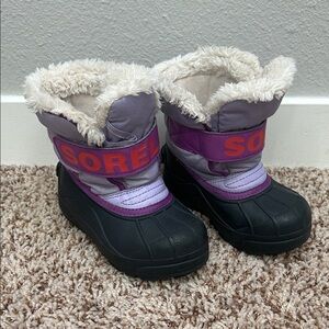 Sorel purple and black little kids' Winter Boots, size 10